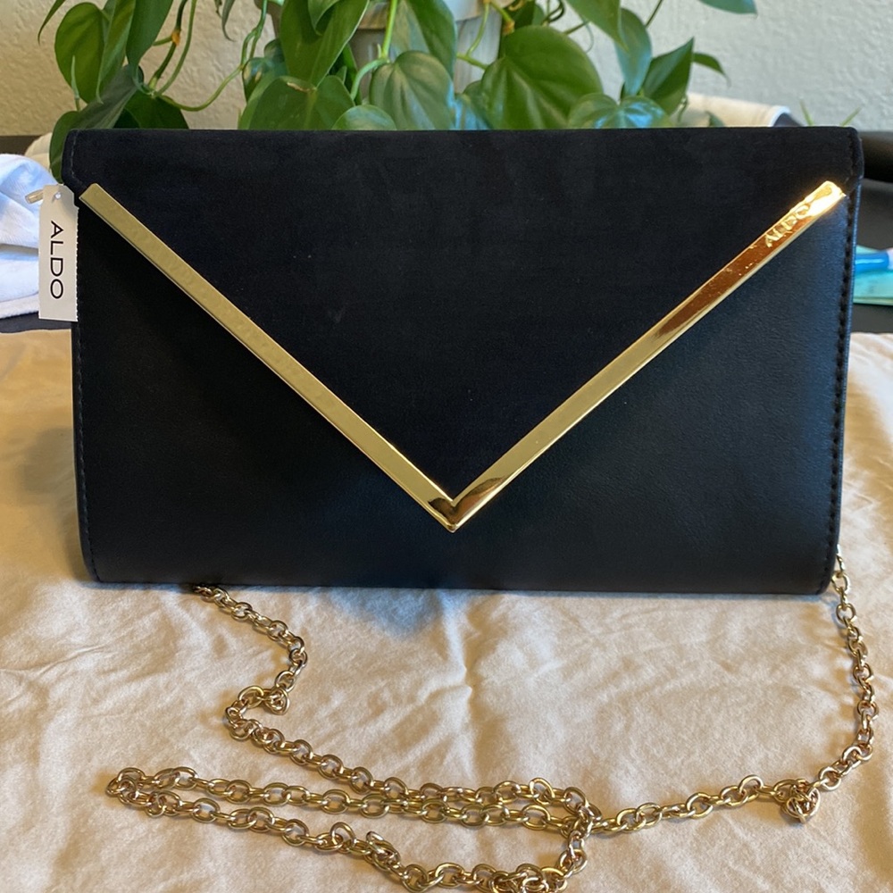 Aldo black and gold New hand bag - Picture 3 of 5